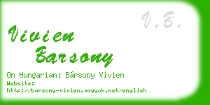 vivien barsony business card